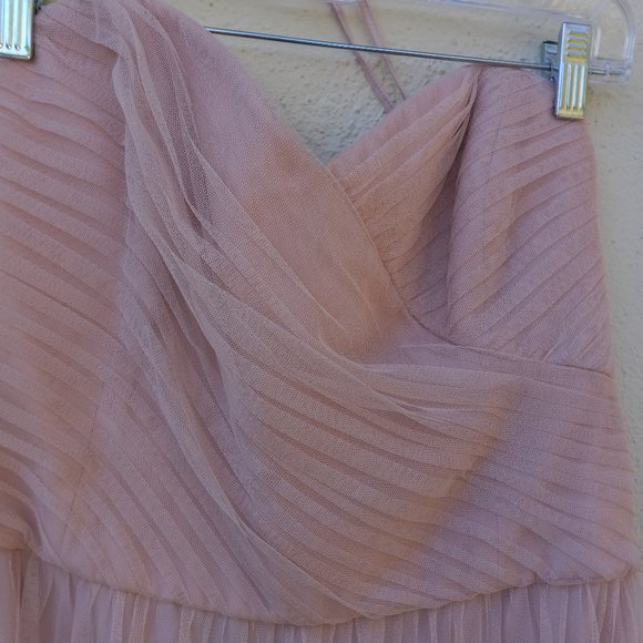 Amsale Strapless Pink Tulle/Chiffon Gown Size 20 Balletcore Barbiecore Princess - Picture 3 of 16